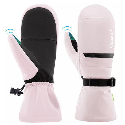 Teplé lyžařské rukavice Qunature Vodotěsné rukavice na snowboard XS-XL ženy/muži