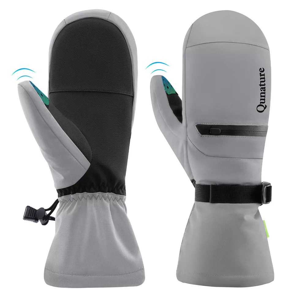 Teplé lyžařské rukavice Qunature Vodotěsné rukavice na snowboard XS-XL ženy/muži