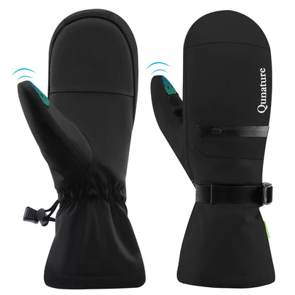 Teplé lyžařské rukavice Qunature Vodotěsné rukavice na snowboard XS-XL ženy/muži