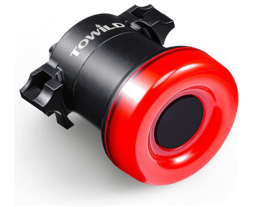 Zadní světlo na kolo TOWILD s automatickým snímáním brzdy USB dobíjecí zadní světlo na kolo IPX7 Vodotěsné 3 bezpečnostní režimy Ultra jasné pro bezpečnou noční jízdu
