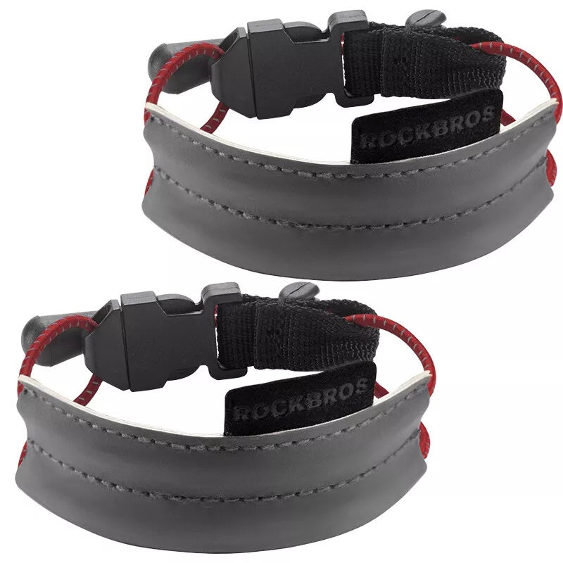 ROCKBROS Reflexní pásek Elastická spona na kalhoty Chránič cyklistického kalhot Reflexní pásek na kalhoty pro venkovní jogging Jízda na kole Běh 1 pár