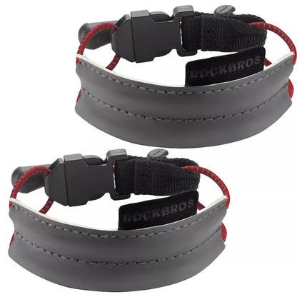 ROCKBROS Reflexní pásek Elastická spona na kalhoty Chránič cyklistického kalhot Reflexní pásek na kalhoty pro venkovní jogging Jízda na kole Běh 1 pár