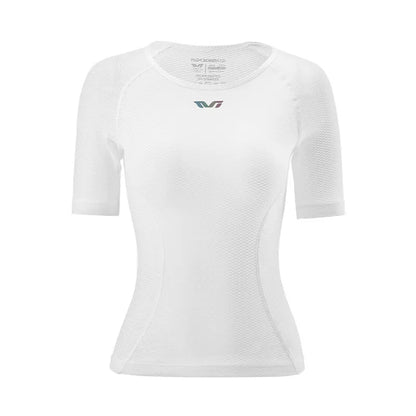 ROCKBROS dámské fitness sportovní triko gym sportovní krátký rukáv bílé sportovní funkční triko