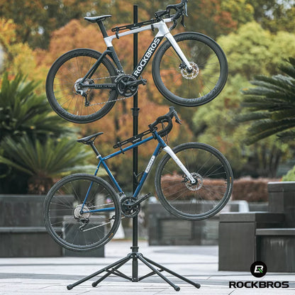 ROCKBROS Bicycle Double Mounting Stand Support Power Repair Stand Nastavitelný