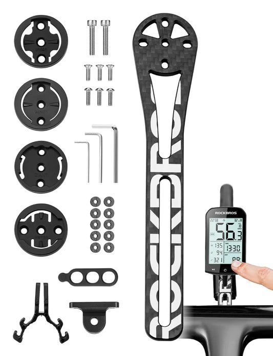 ROCKBROS Cyklistický počítač GPS Adaptér na světlo na kolo GoPro Carbon Fiber