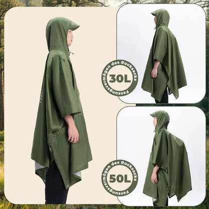 Qunature Outdoors Multifunkční Rain Poncho Cyklistické Rain Cape Rain Poncho