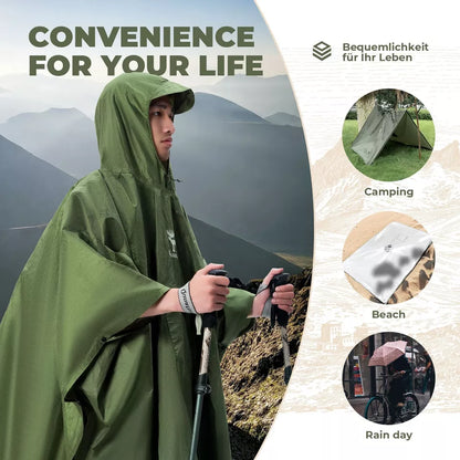 Qunature Outdoors Multifunkční Rain Poncho Cyklistické Rain Cape Rain Poncho