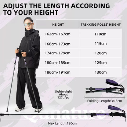 Turistické hůlky Quature turistické hůlky 7075 hliníkové 130cm