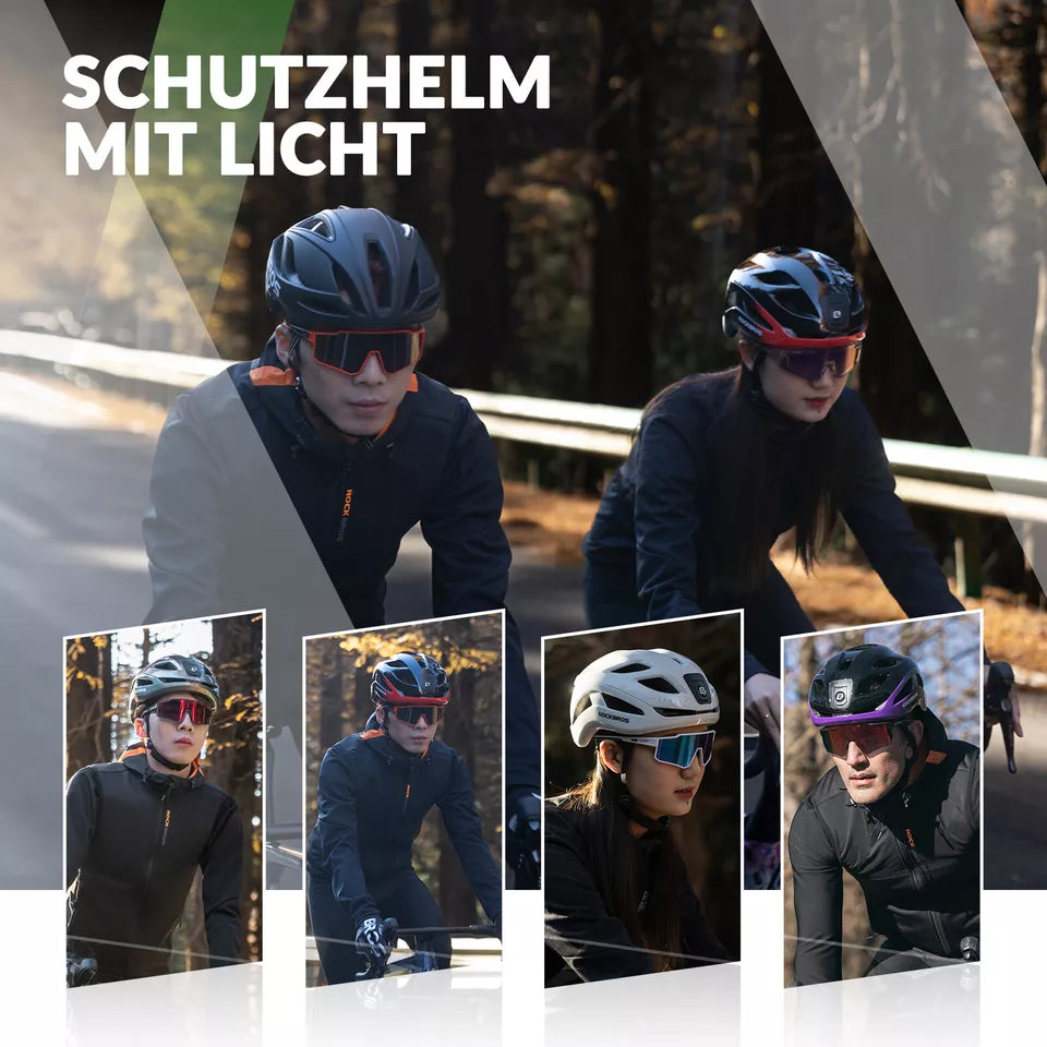 Přilba na kolo ROCKBROS cyklistická přilba s bezpečnostním výstražným světlem ochranná přilba 57-61 cm
