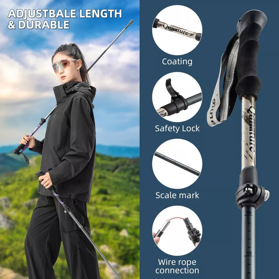 Turistické hůlky Quature turistické hůlky 7075 hliníkové 130cm