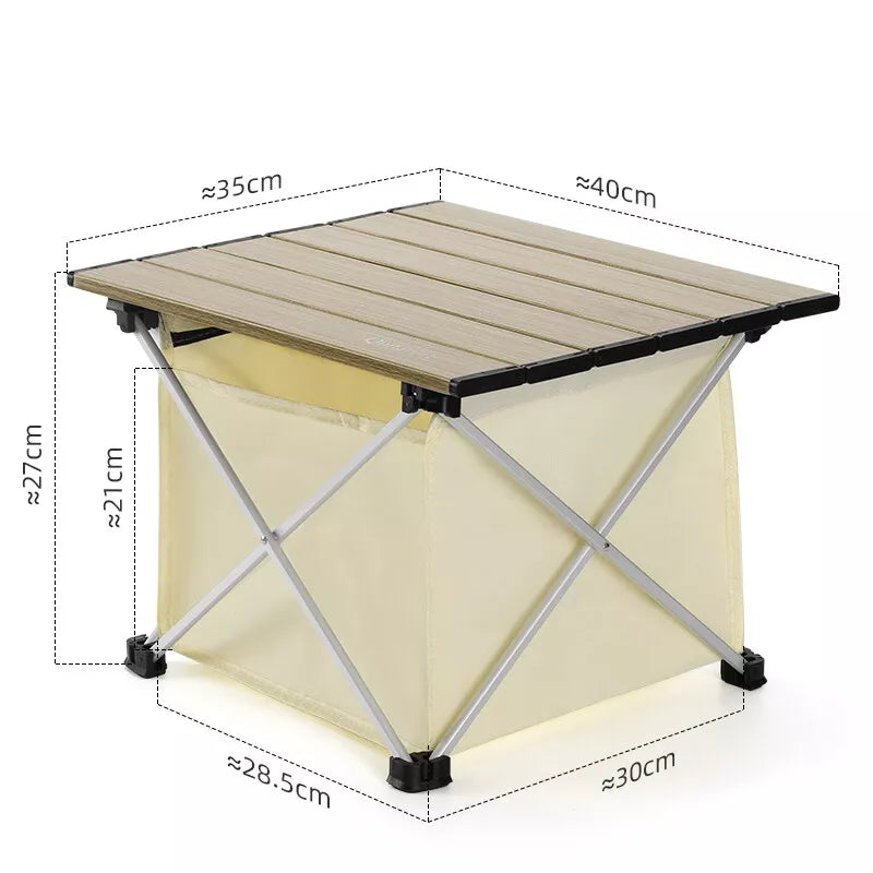 Quanature kempingový stůl skládací hliníkový stůl s 600D taškovým piknikovým stolem do 15 kg