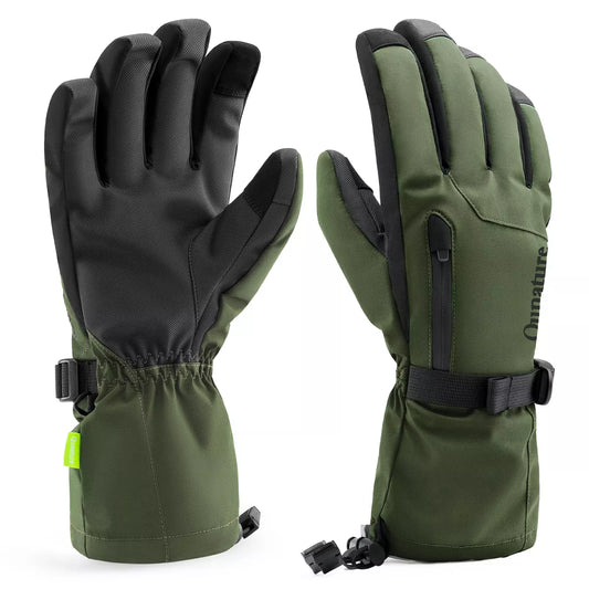 Rukavice Qunature Zimní lyžařské/sněhové rukavice Větruodolné pro kolo/motocykl XS-XL