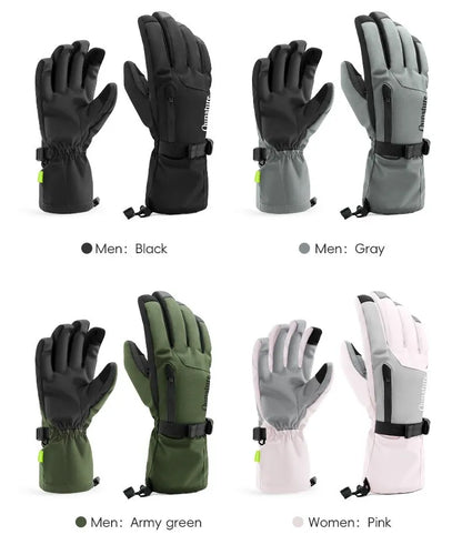 Rukavice Qunature Zimní lyžařské/sněhové rukavice Větruodolné pro kolo/motocykl XS-XL