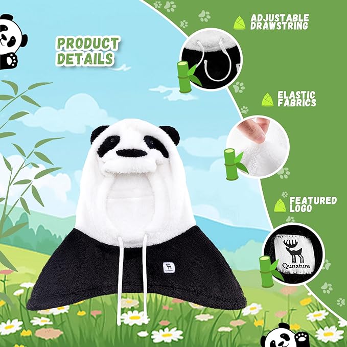 Qunature zimní kukla lyžařská maska pro děti a rodiče panda design celoobličejové masky kukla pro podzimní a zimní outdoorové aktivity jako je lyžování motorka cyklistika