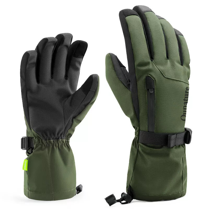 Rukavice Qunature Zimní lyžařské/sněhové rukavice Větruodolné pro kolo/motocykl XS-XL